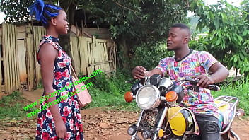 the motorcycle driver carrier and his customers in a public fuck on the road in Yaound&eacute_, Cameroon. His big cock, he copiously fucks his client on the motorbike.Exclusively on xvideos.com and X