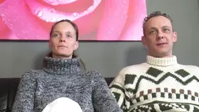 Horny Woman Sucks Two Cocks Alternately