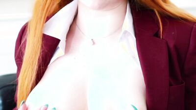 Hot Redhead 18 Year Old Tells You How To Wank Your Cock