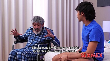 SEXMEX - THE BUSTY MILF AND THE DIRTY OLD MAN . Sandra Paola