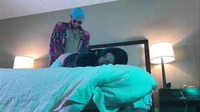 Rapper Fucks Trans Woman in Chastity Doggystyle