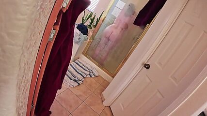 Sneaky Stepson Spies on Stepmom Showering and Fucking Hits the Jackpot
