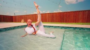 Krispeachi Gets Wet in a Sexy White Jumpsuit