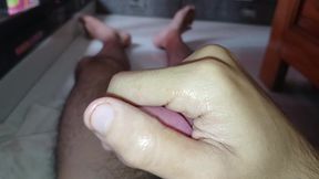 Valentine's Day Handjob While Watching Porn