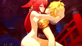 Blonde Wife Pleasures anime Fan as Jealous Hubby Watches in Lustful Agony