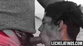 LecheLatinos.com - Felix and Duno's beach fuck satisfies their horniness