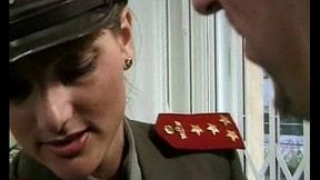 Uniformed ladies get frisky on duty