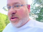 DADDY FIREFIGHTER HAS FUN IN YHE WOODS ON HIS LUNCH BREAK