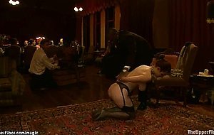 Busty slaves whipped and spanked