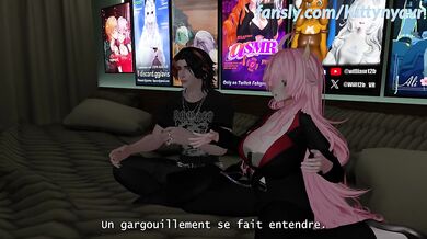 VR friends lose their minds and wreck the couch between friends