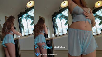 Yummy Girl makes Hot Delicious Coffee for you in See Through Lingerie | Big Booty needs Smacked | SableHeart Onlyfans