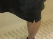 Nike shorts pissed in again