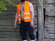 Muscle construction worker gets naked for some cash OnlyFans/WorldStudZ