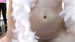 ”Sexy party ladies watch black dick stripper snatch drill their friend”