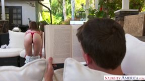 Danni Rivers seduces nerdy coed with her hot nubile body