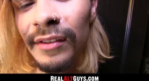 RealAltGuys.com - Skinny amateur alt guy grabs his cock and masturbates intensely unt