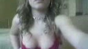 Pale skin blonde milf shows her gorgeous body on webcam
