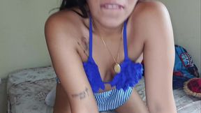 Alone, playing with my pussy.