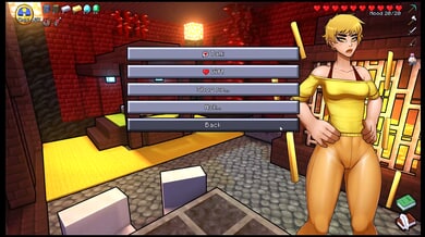 Minecraft parody heroine takes a cumshot in the glory hole during a magical quest