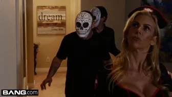 Alexis Fawx surprises her stepson in a sexy Halloween costume