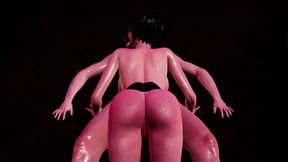 Sexy Girl Kagami in Club - Sitting Handjob on Sofa, Deepthroat Mouth Fuck with Moans, and On Top Titfuck Teasing Cumshot