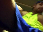 Flashing Swollen Jock Tits In Public Garage After Gym