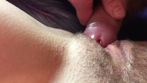 Amateur Female POV. I love it when he rubs my clit with his hard cock. Female orgasm.