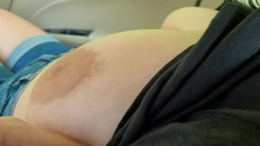 Random stranger touches my big natural boobs in the car
