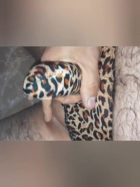 Nice Masturbation and Cum in Ti the Thing Thong