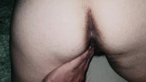 Gets fucked and cum on her ass