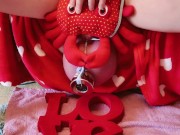 Love Crab loves sitting on Big Balls + 0.5 Kilo Metal Weight Cockstretching