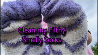 Clean My Filthy Smelly Socks With Your Mouth, Slave