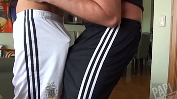 Dick Fight Dude is Back - My dick fight buddie loves to frott bulges in futbol shorts! My boner buddy is back, he loves r ...