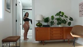Latina babe Roxanne Roselle swallows my cock in doggystyle