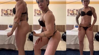 Muscle Mommy Solo Strips Undoing To Gush Begging For More