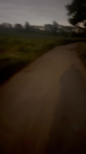 Naked barefoot walk from car , the stones were very sharpe