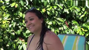 Busty French Chubby teen 18+ Ass Fucked At The Pool