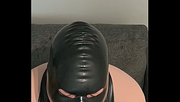 Huge boobs in latex deep throat