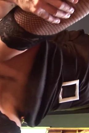 Hot babes sucks a cock then gets fucked in turns