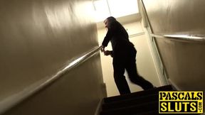 Wicked sub babe gets her face covered in spit and fucks hard