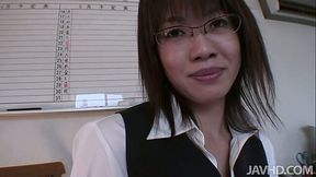 Busty teacher Rika Kitano punishes her naughty student