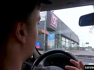 Driver Jonas Matt helps Isra Hell with a hard pounding in return