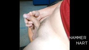 creamy cumshot close up with wobbling scrotum