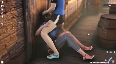 Honey Select 2:Passionate sex with Jill Vanlentin in a bar