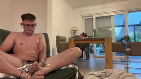 Hot German guy jerks his cock until he shoots his juicy load.