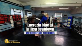 Lucrezia blue gi ju jitsu beatdown and selfdefense techniques