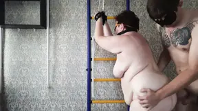 Spanking session with a curvy Russian MILF