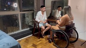 Doctor fucks wheelchair user in office during anal consultation