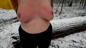 Iced tits slapped warm