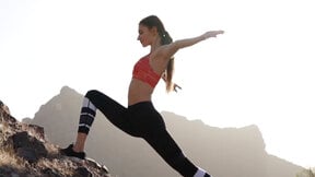 Stunning all natural babe passion posing after passion striptease session